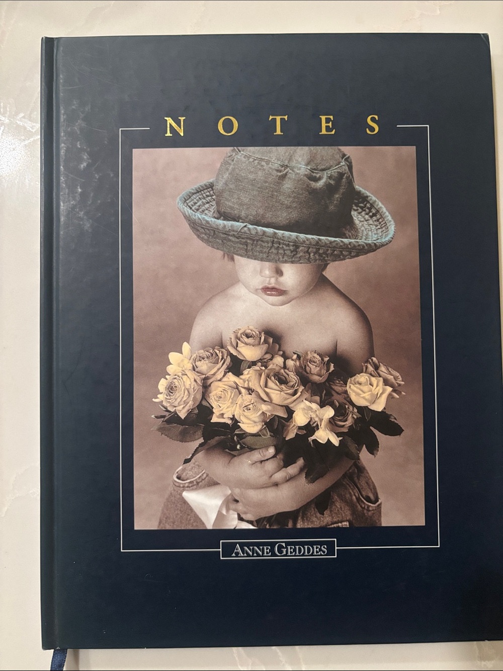 Anne Geddes Navy Blue 'Notes' Hardcover Coffee Table Book